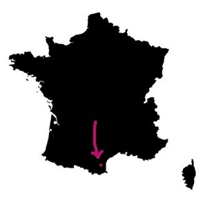 Carte de France situant l'appellation d'origine contrôlée viticole Corbières