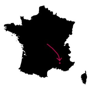 Carte de France situant l'appellation d'origine contrôlée viticole Vacqueyras